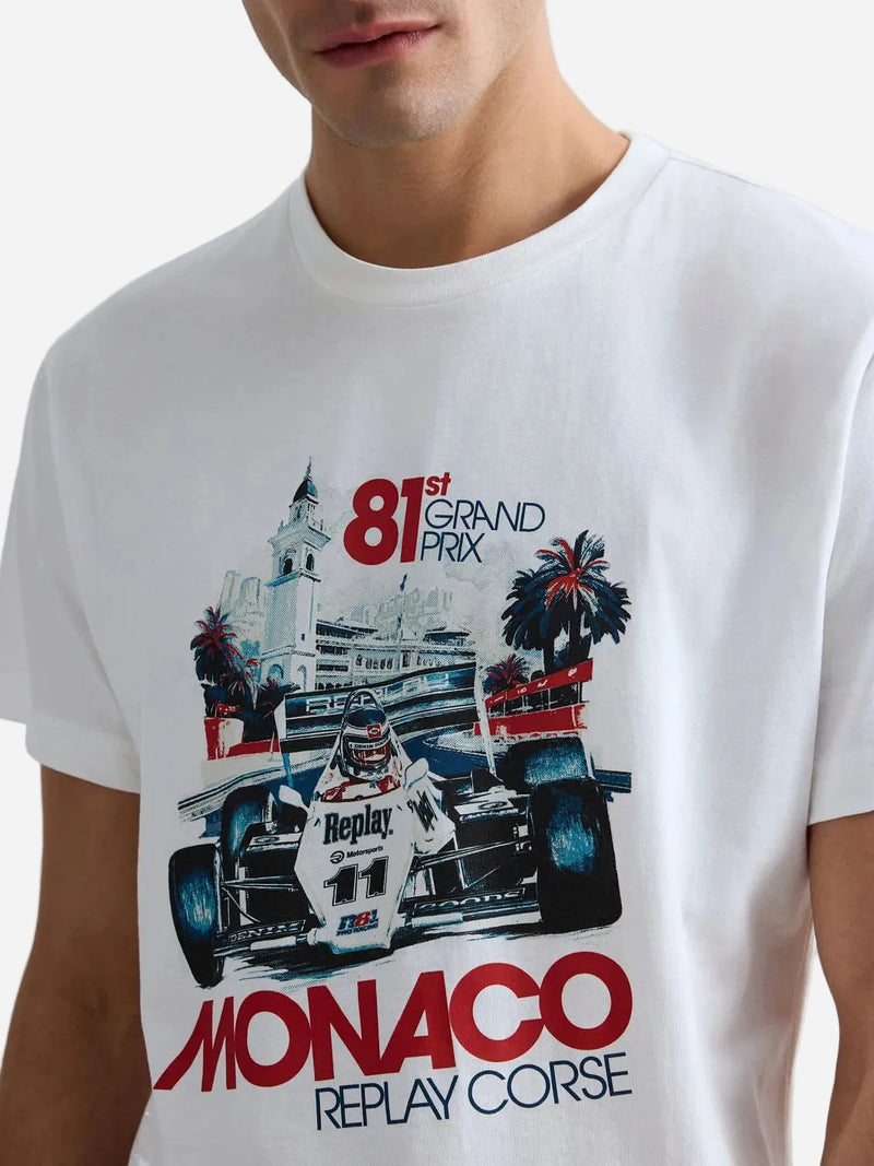 JERSEY T-SHIRT WITH FORMULA 1 GRAPHIC | NATURAL WHITE M3429 2660-011
