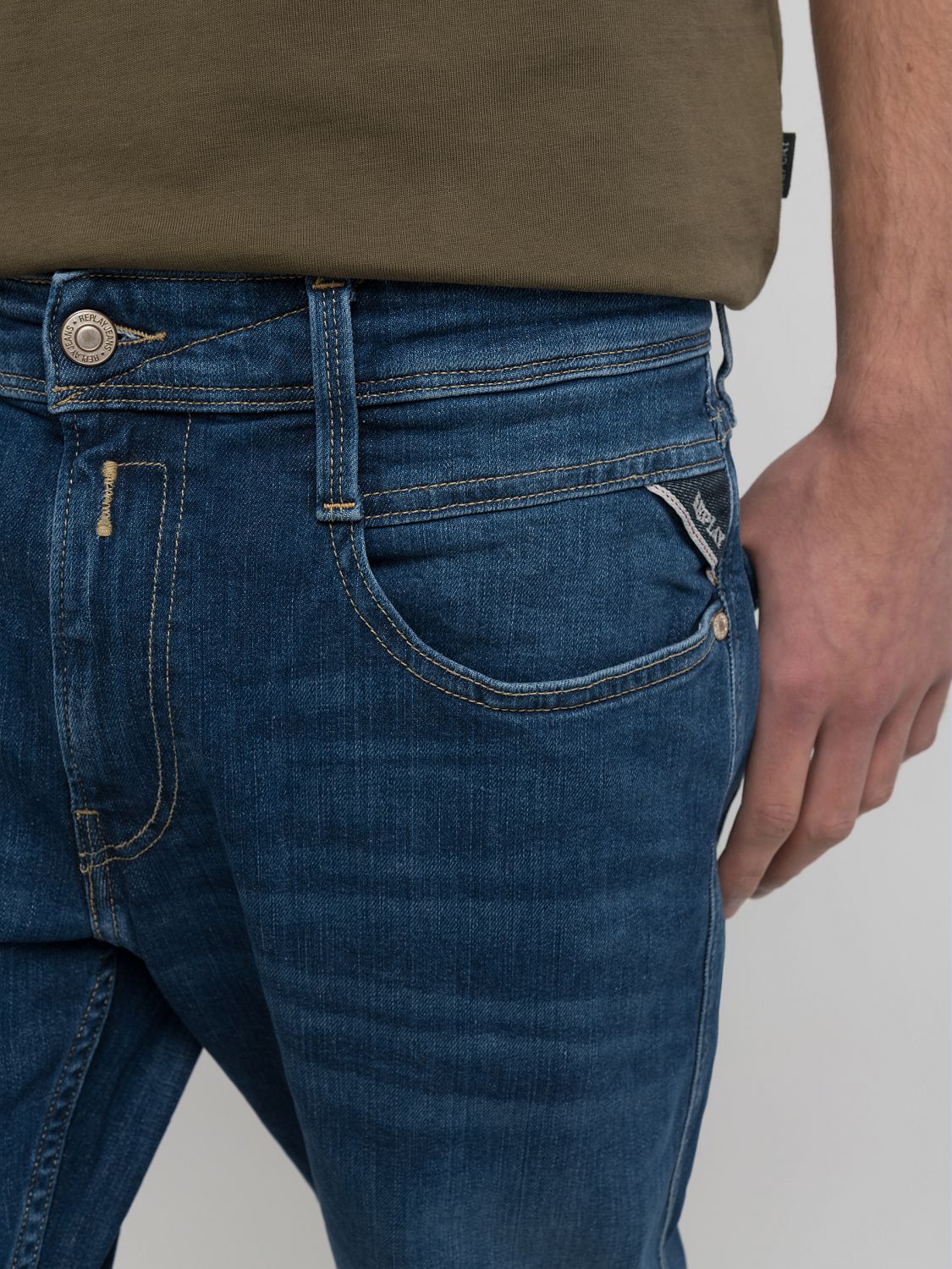10 OZ DARK INDIGO POWER STRETCH DENIM | DARK BLUE M914Y 41A 180-007
