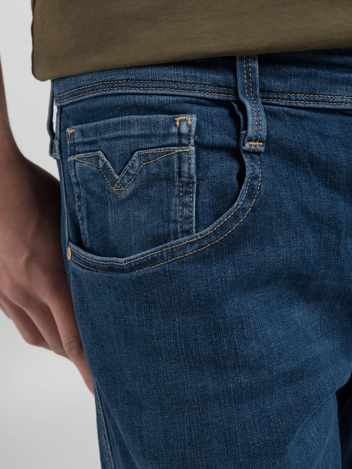 10 OZ DARK INDIGO POWER STRETCH DENIM | DARK BLUE M914Y 41A 180-007