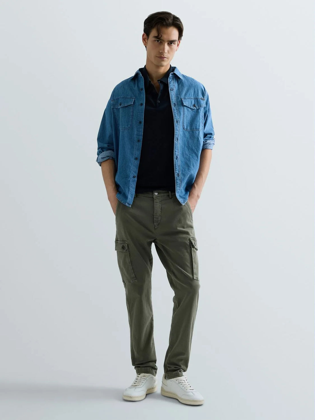 JAAN SLIM-FIT CARGO JEANS | MILITARY M9649E 8366197-530 (CORE)