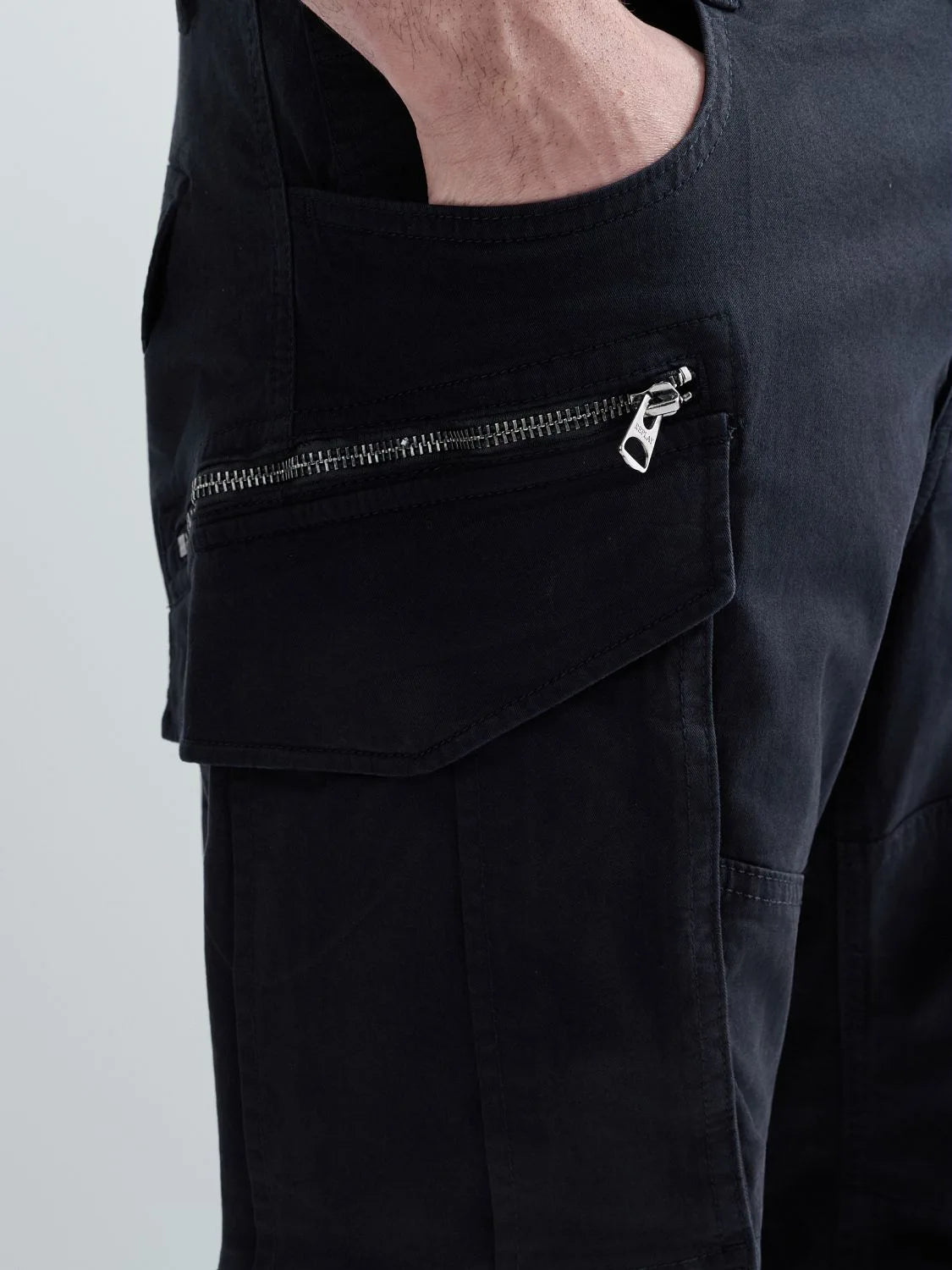 COMFORT COTTON TWILL CARGO | BLACK M9873S 84387-098
