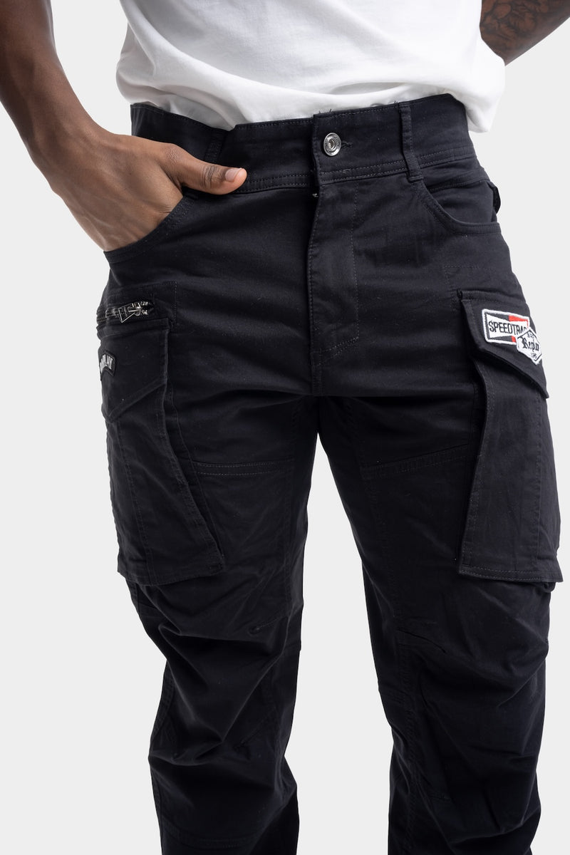 COMFORT COTTON TWILL CARGO | BLACK M9873S 84387-098