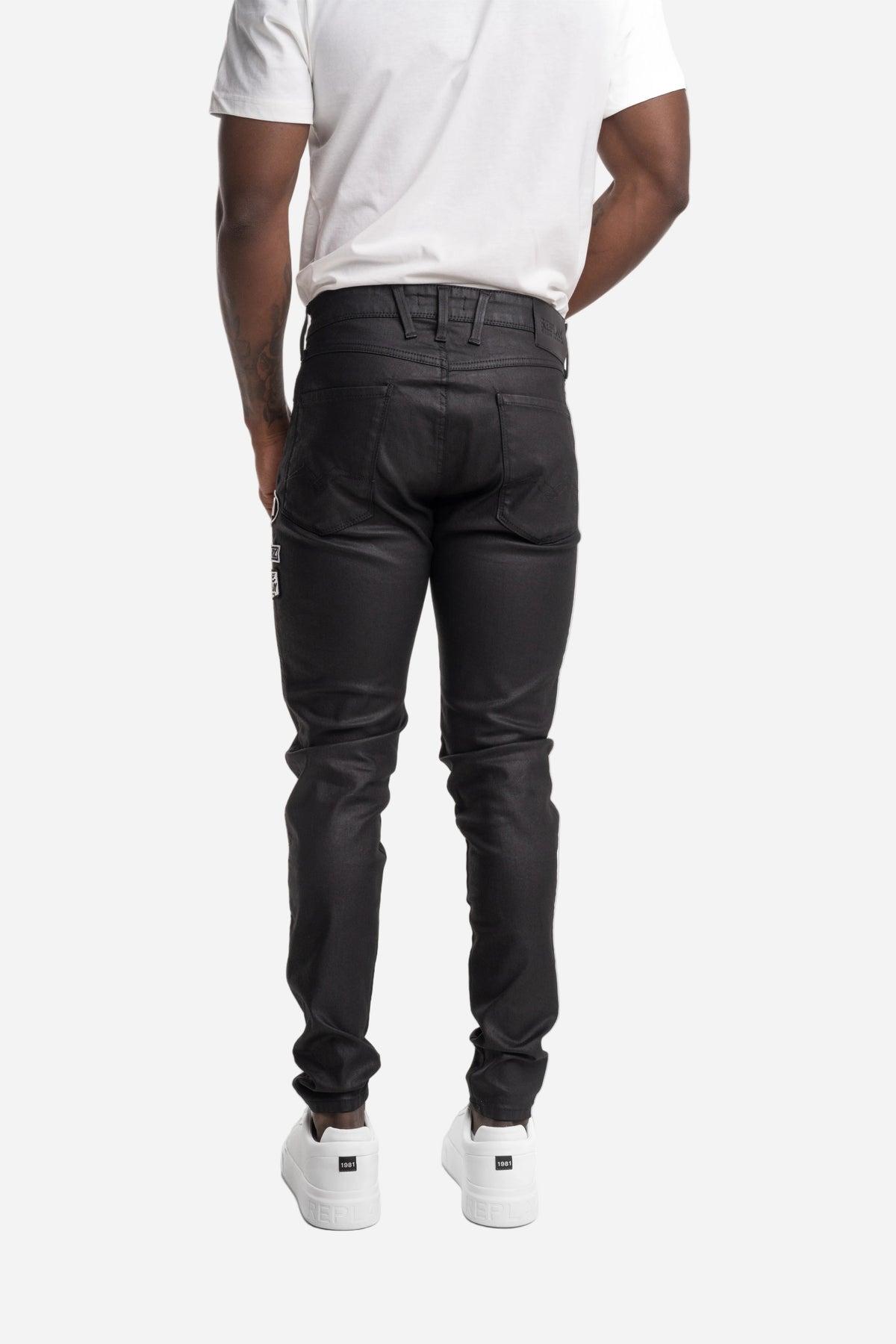 SUPER SLIM FIT WAX COATED BRONNY JEANS | MA934A 13A 07 098