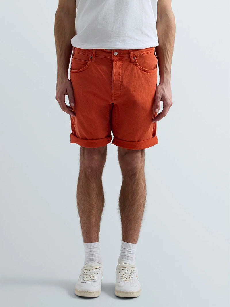 9.5 OZ STRETCH BULL DENIM TAPERED-FIT SHORTS | BURNT ORANGE MA981Y 8488790-644