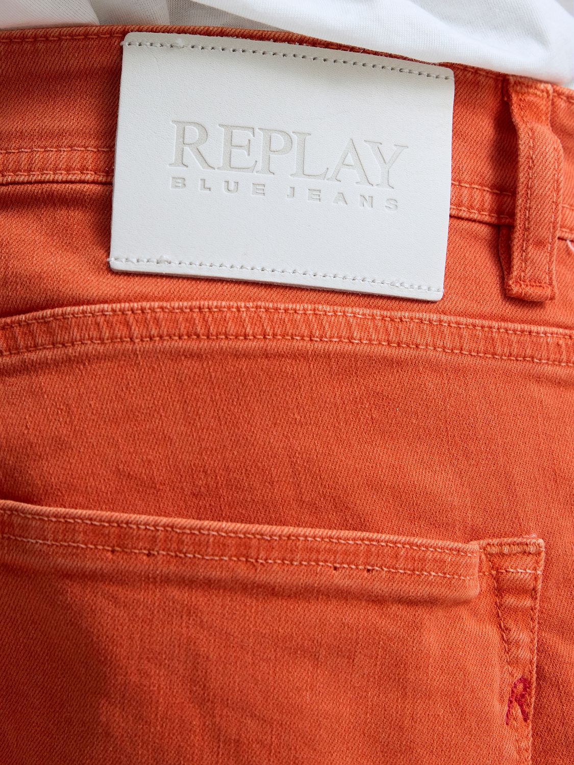 9.5 OZ STRETCH BULL DENIM TAPERED-FIT SHORTS | BURNT ORANGE MA981Y 8488790-644