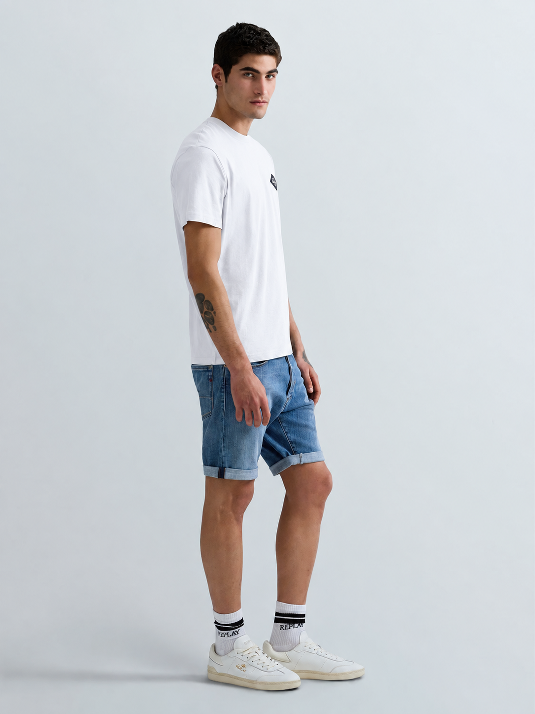 ORGANIC COTTON T-SHIRT WITH PATCH | NATURAL WHITE M3368 23732P-011