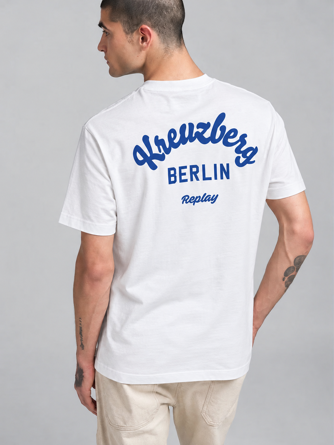 PIECE DYED HEAVY COTTON JERSEY T-SHIRT | NATURAL WHITE M3536 23608P-011