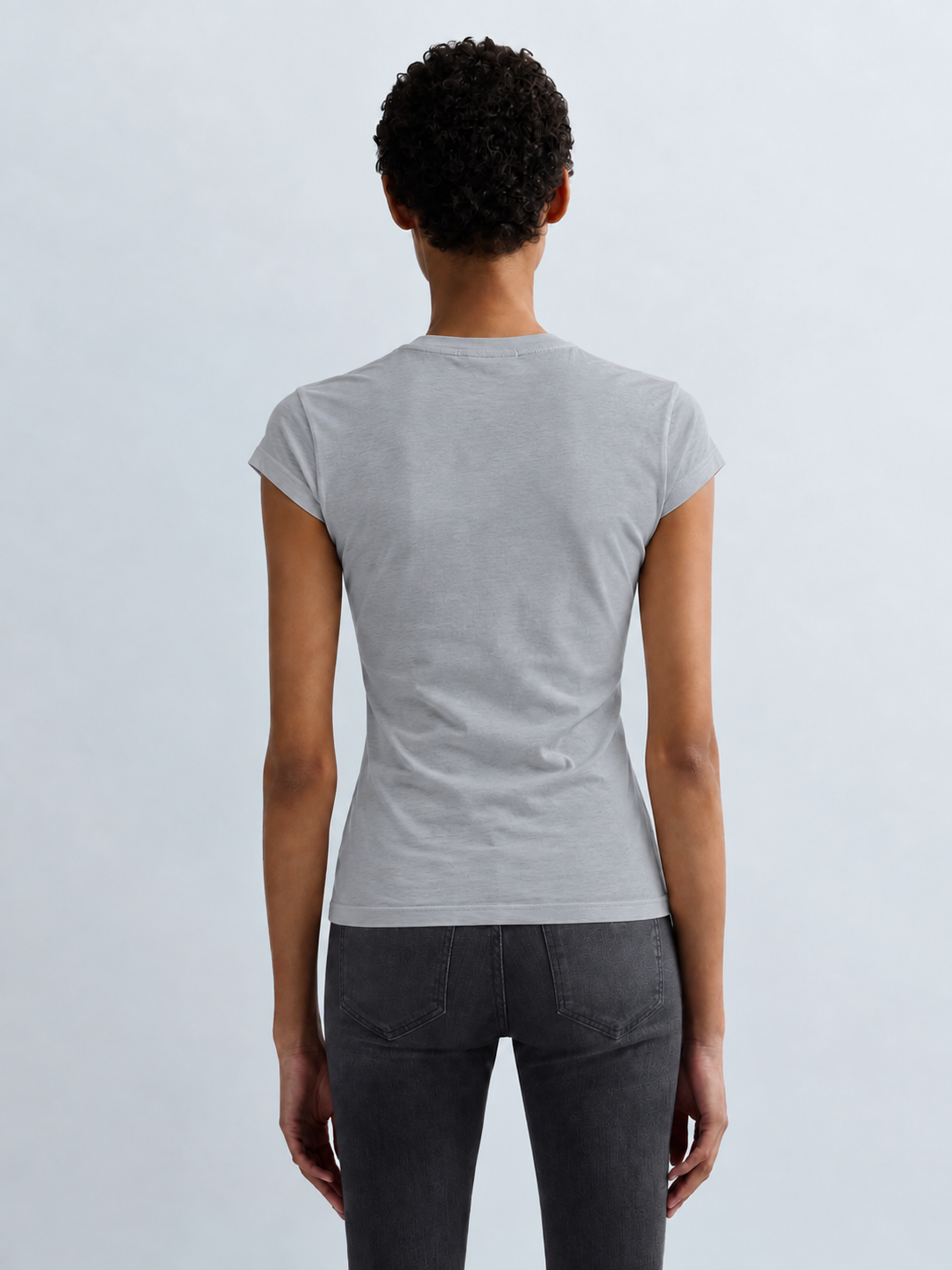 SLIM T-SHIRT WITH LETTERING | W08NW 00KZJ C09R