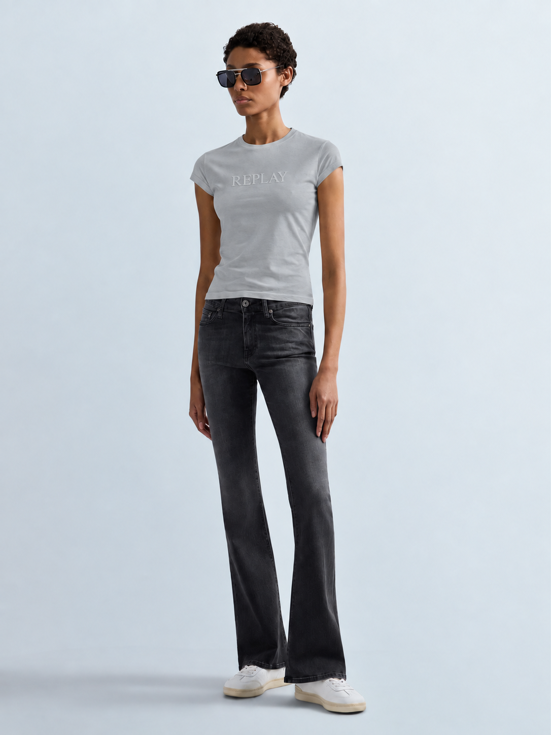 SLIM T-SHIRT WITH LETTERING | W08NW 00KZJ C09R