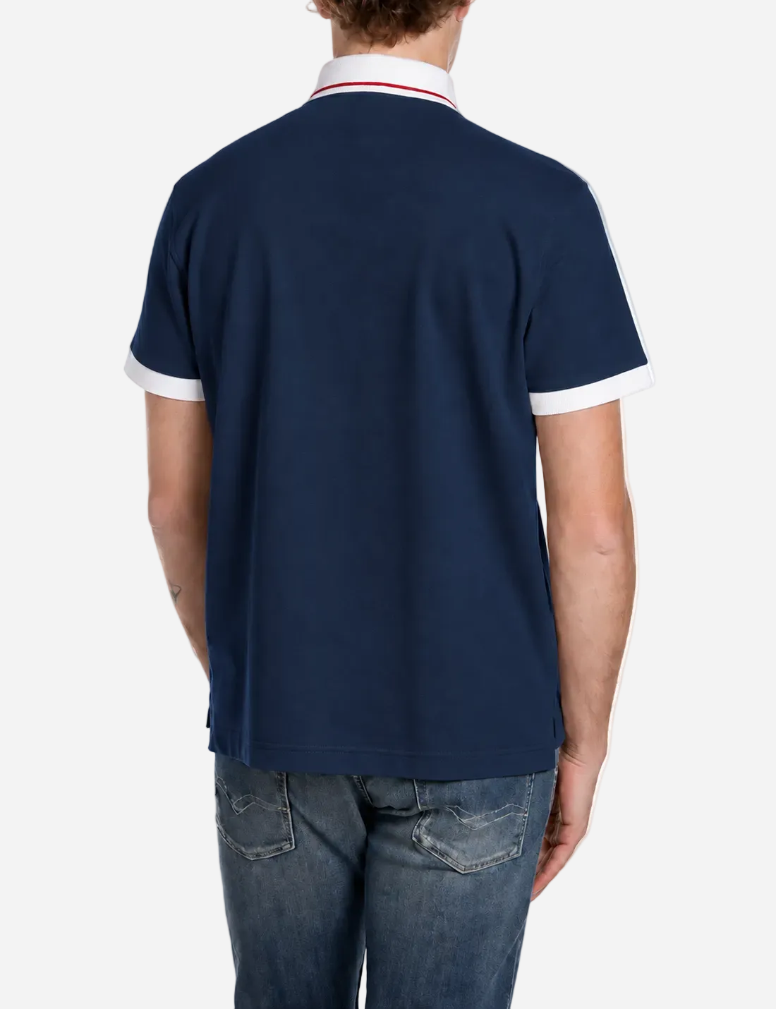TEXTURIZED COTTON POLY PIQUET POLO SHIRT | DARK NAVY M3435 23966-970