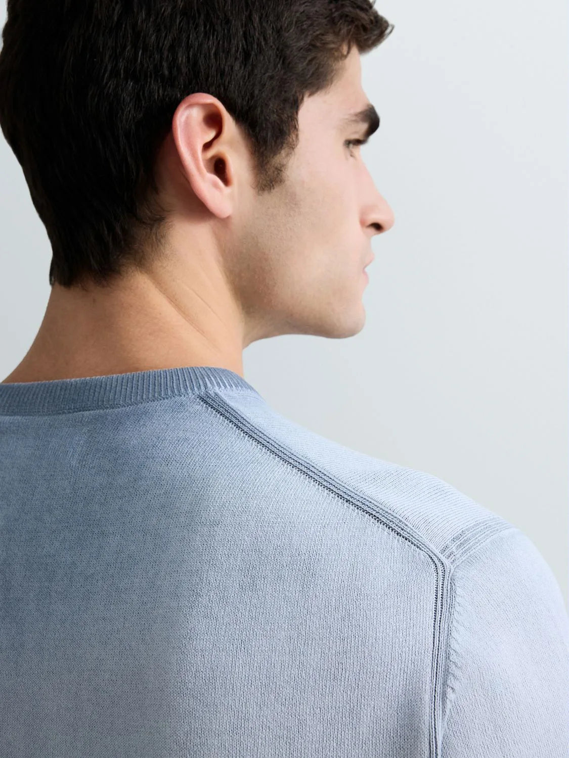 OMBRE COTTON REGULAR-FIT SWEATER T-SHIRT | PEWTER BLUE UK4718 G20785A-211