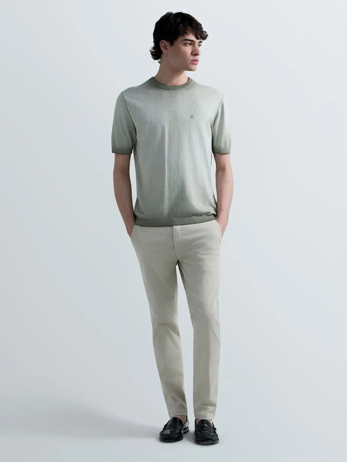 OMBRE COTTON REGULAR-FIT SWEATER T-SHIRT | TUNDRA GREEN UK4718 G20785A-851