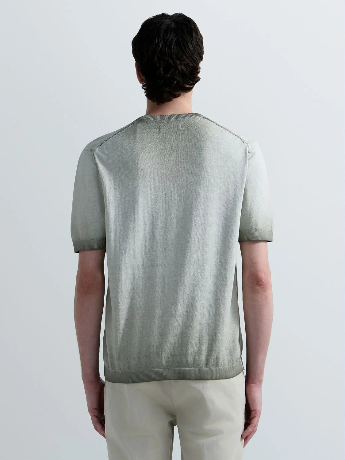 OMBRE COTTON REGULAR-FIT SWEATER T-SHIRT | TUNDRA GREEN UK4718 G20785A-851