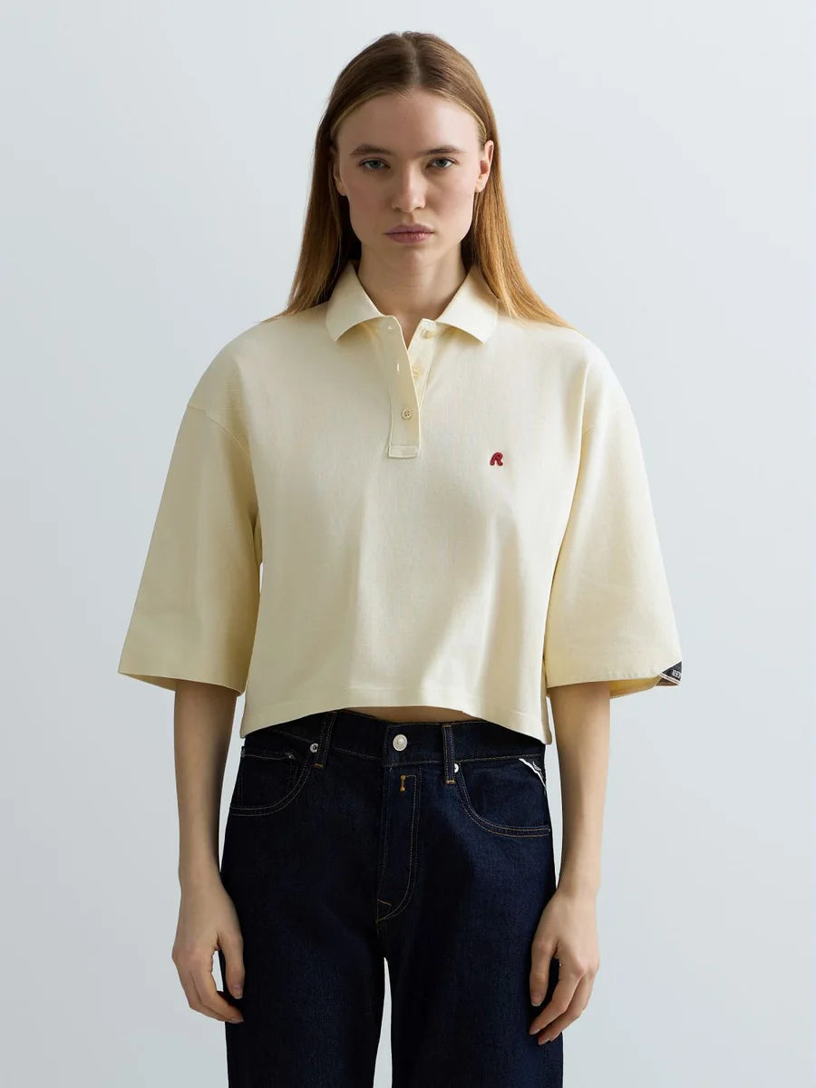 CROPPED COTTON POLO-SHIRT | W3502 23766G 801