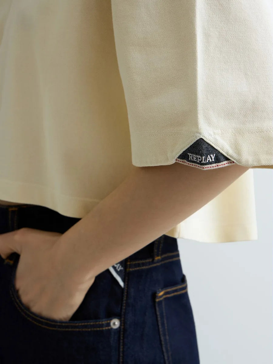 CROPPED COTTON POLO-SHIRT | W3502 23766G 801