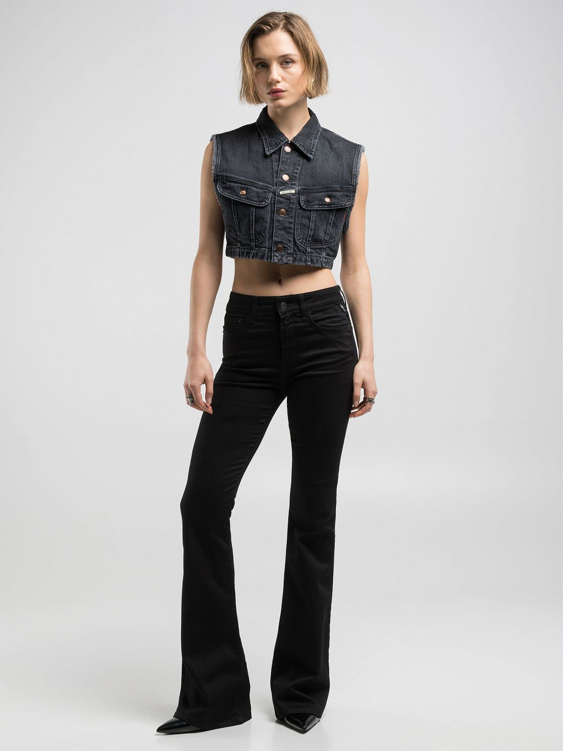 12 OZ COTTON JOELLA FLARED JEANS | WA534 877 801 098