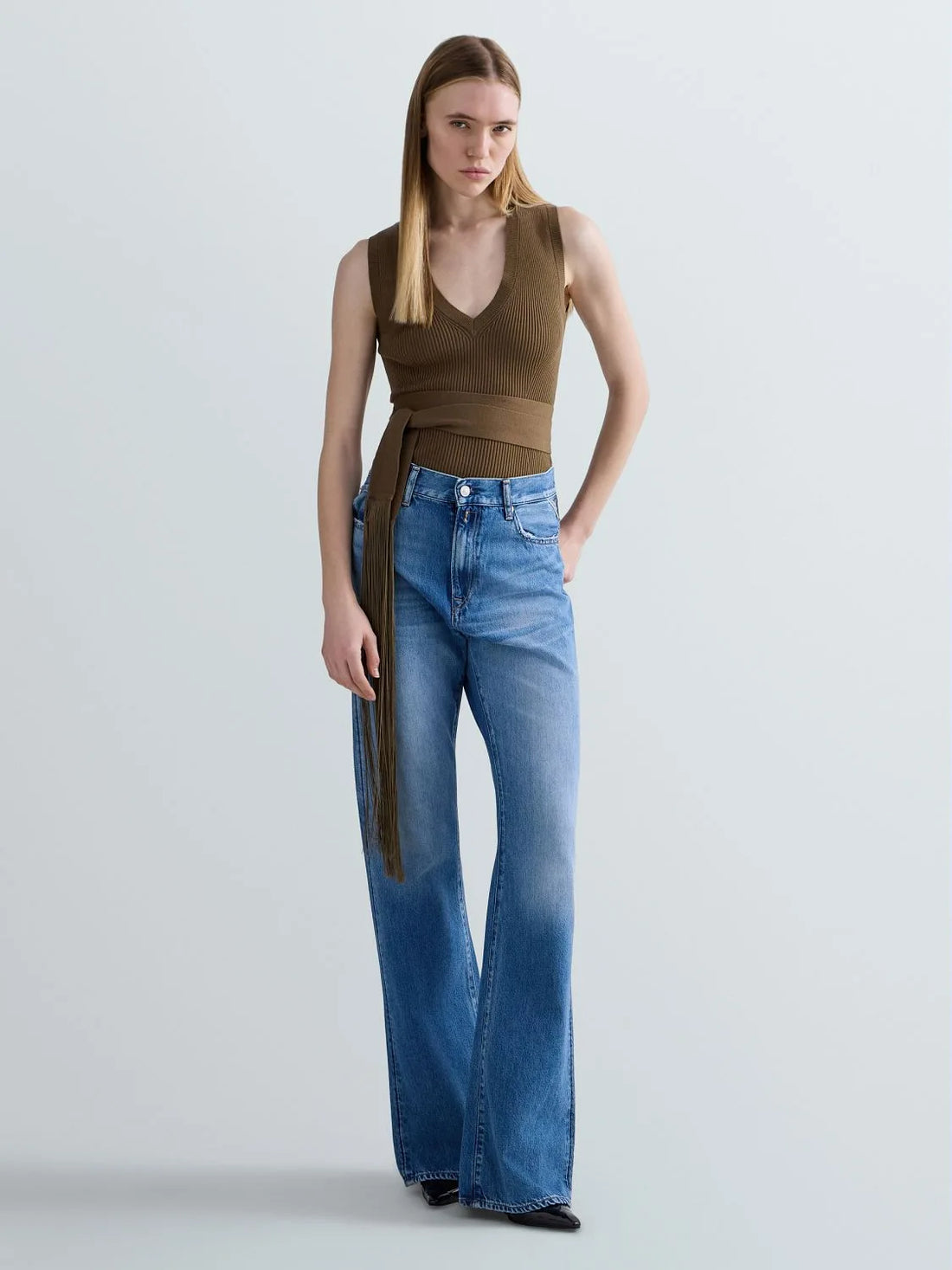10.5 OZ DARK INDIGO SUPER STRETCH BECKA FLARED BOOTCUT JEANS | WB508 802 183 009