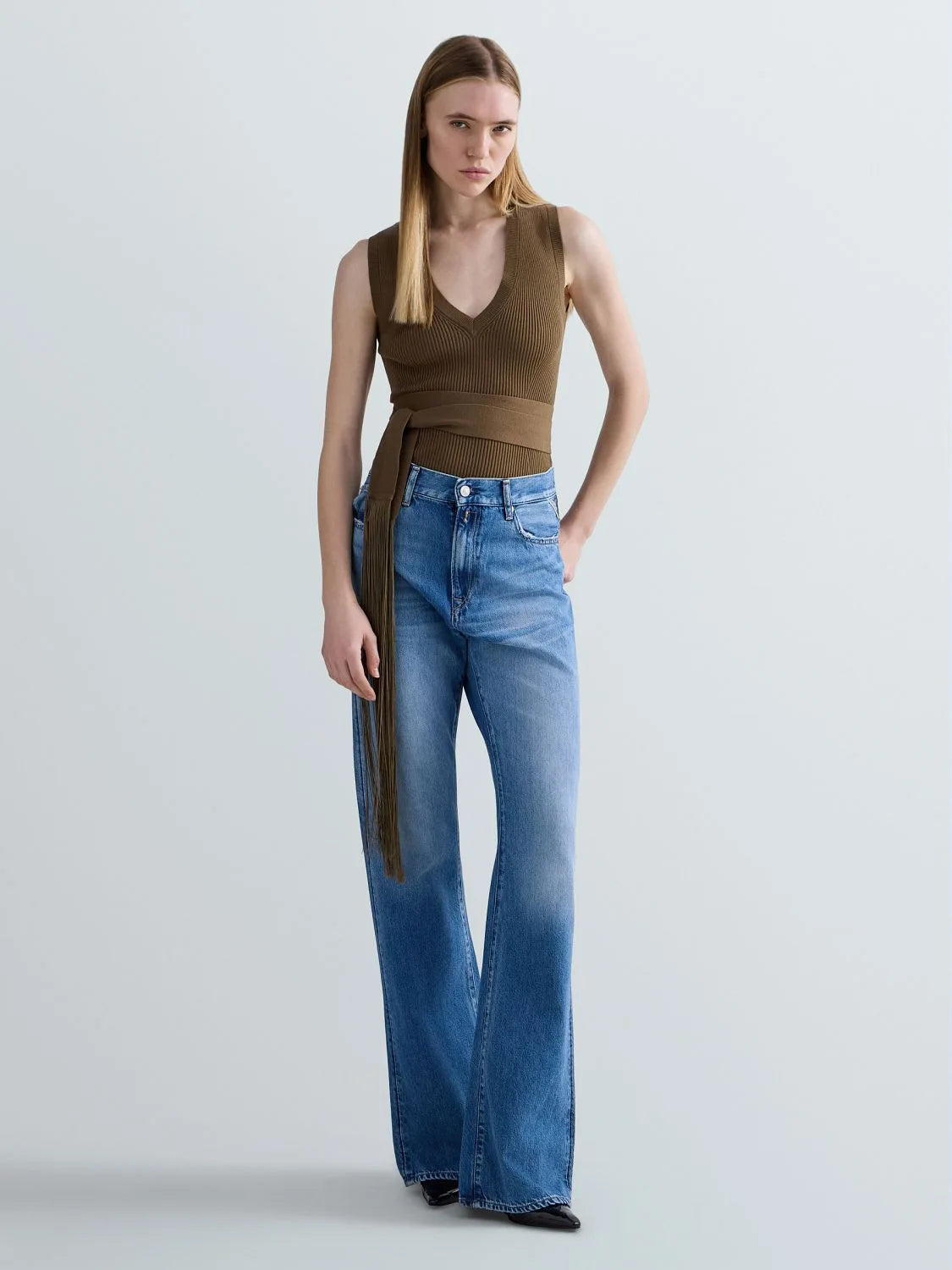 10.5 OZ DARK INDIGO SUPER STRETCH BECKA FLARED BOOTCUT JEANS | WB508 802 183 009