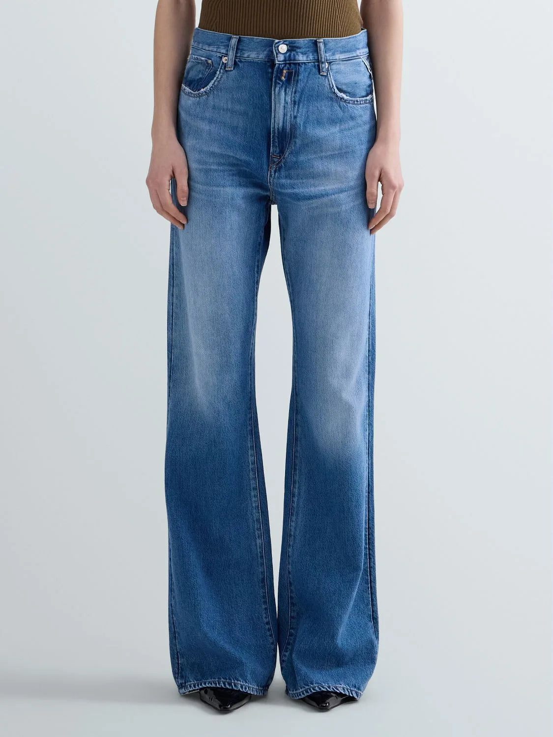 10.5 OZ DARK INDIGO SUPER STRETCH BECKA FLARED BOOTCUT JEANS | WB508 802 183 009