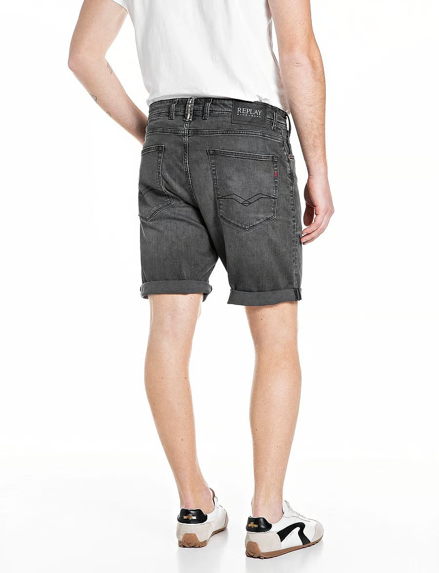 10.5 OZ BLACK OD BLACK STRETCH TAPERED-FIT SHORTS | DARK GREY MA981Y 573B116-097