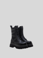 any stripe black combat boots 2