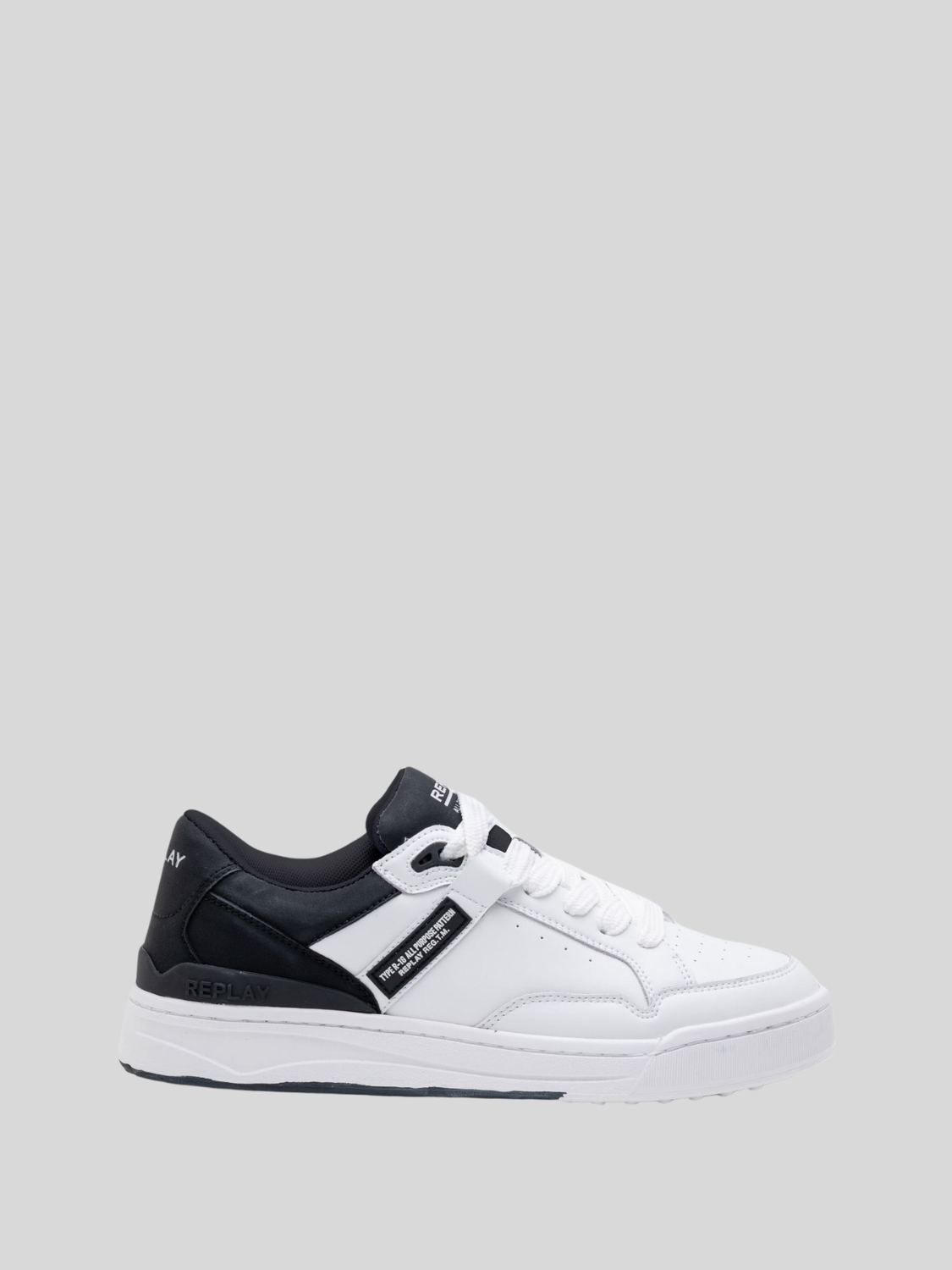 Cross Type L White Black Sneakers - Replay Jeans