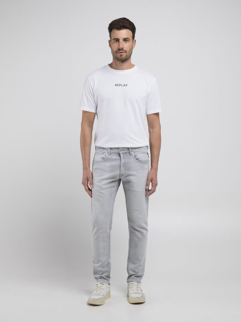 willbi regular fit white stone washed jeans