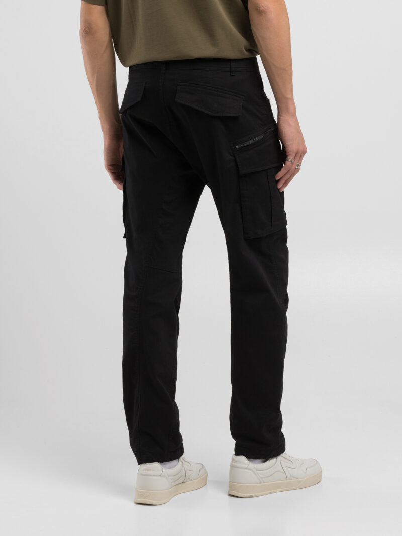 joe comfort cotton twill black trousers