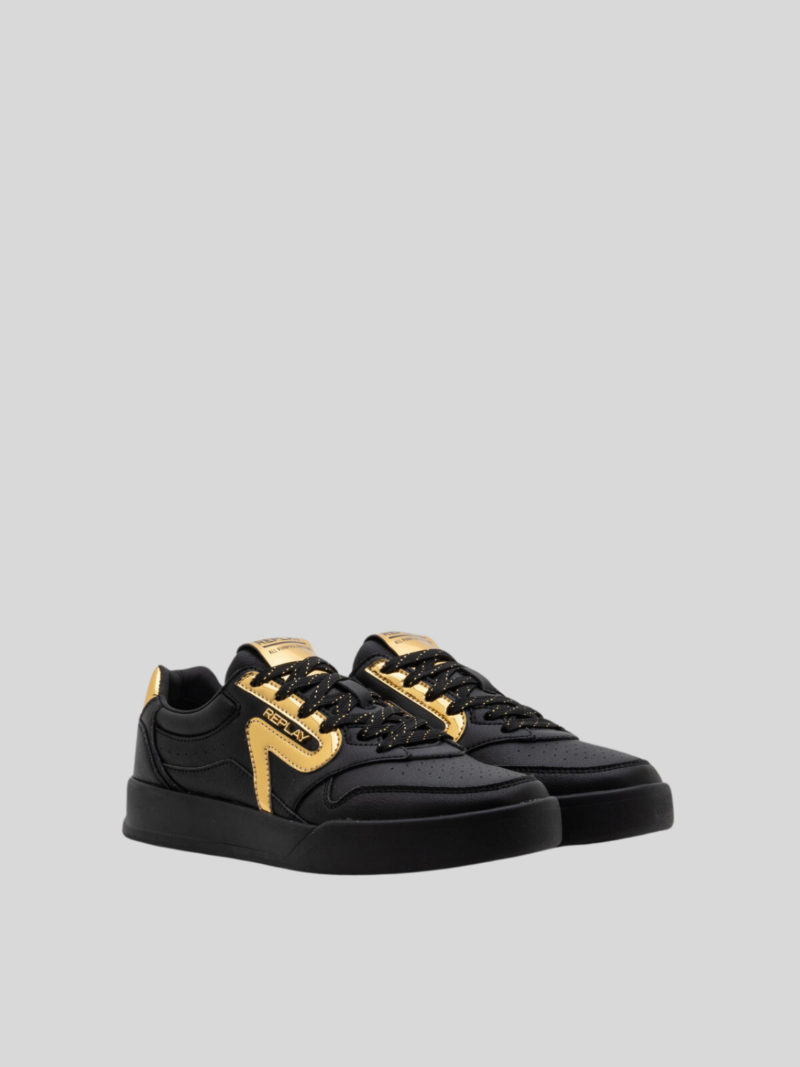 oyzone w lux black gold sneakers 2