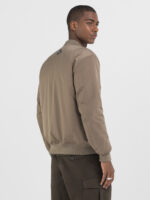 light mud poly satin jacket