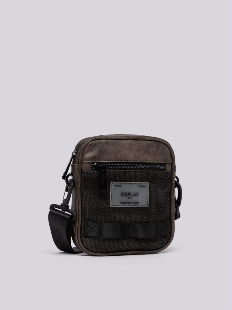 light brown vintage look crossbody bag
