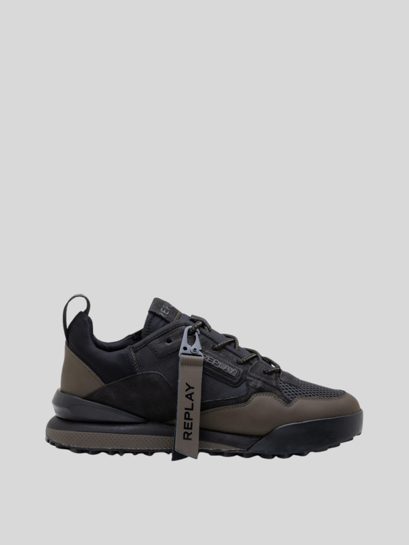field 2.0 rider black mil green lace up sneakers