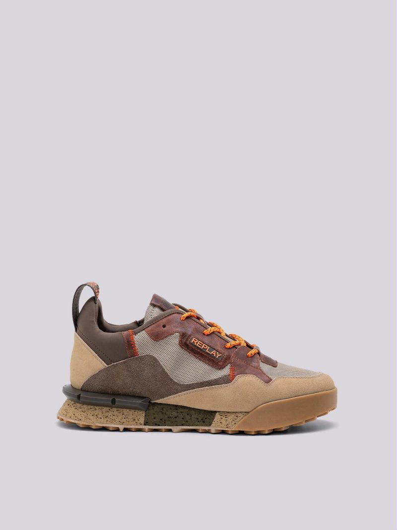 field melt black leather and suede sneakers (copy)