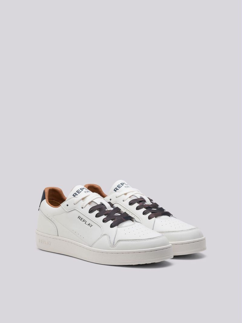 smash choice 2 off white navy lace up sneakers