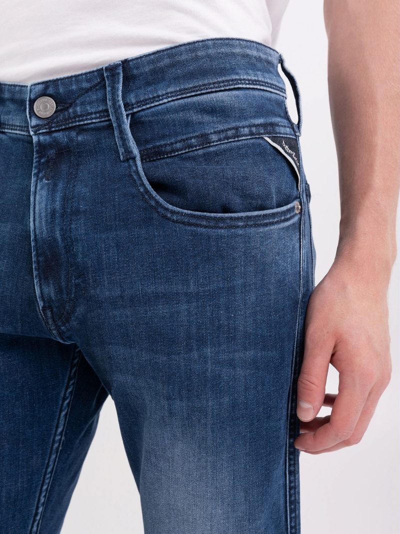 medium blue 10 oz dark indigo power stretch anbass slim fit jeans