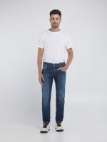 medium blue 11.5 oz hyperflex green cast denim anbass slim jeans