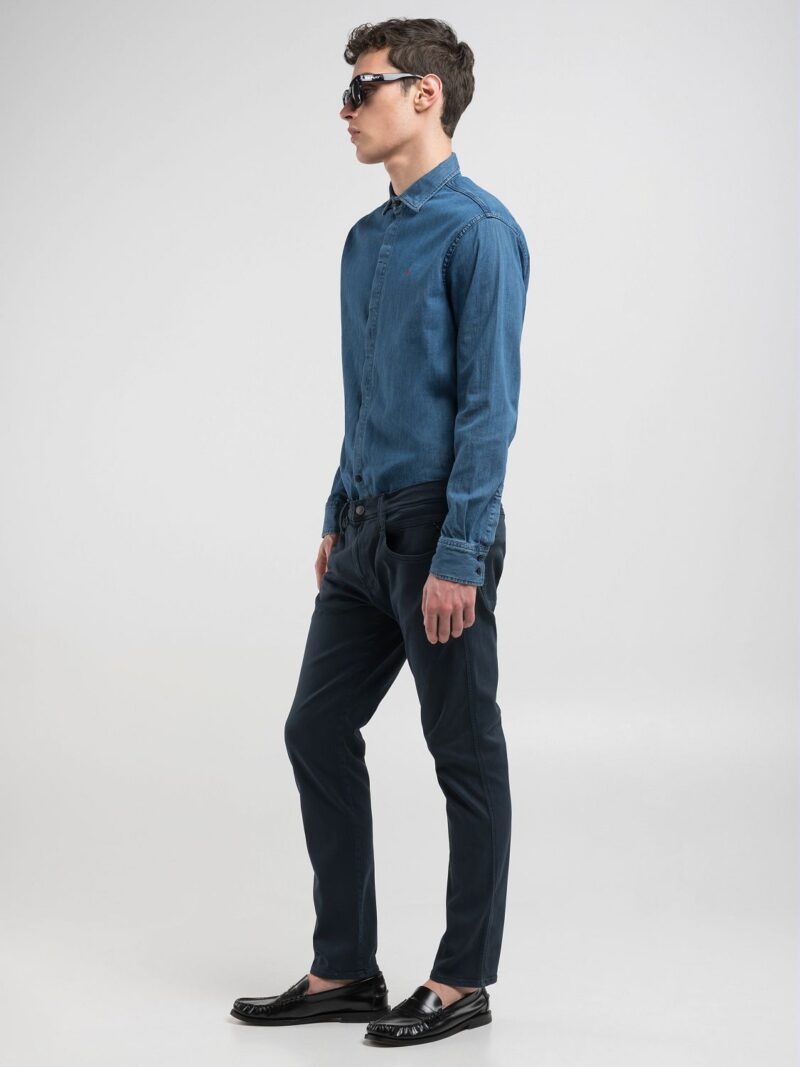 blue anbass slim 10.5 oz bull hyperflex stretch denim