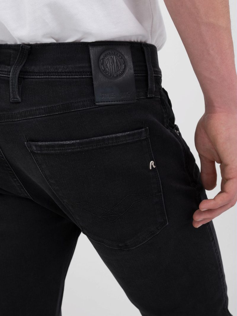 black anbass slim 11.5 oz hyperflex stretch denim