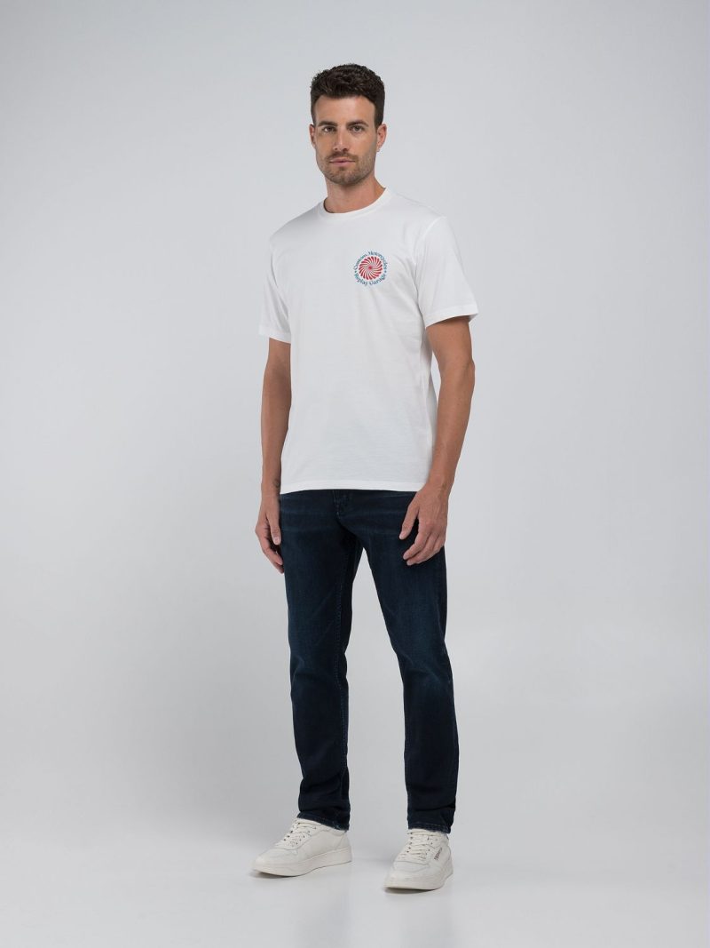 jersey t sersey t shirt with print on chest