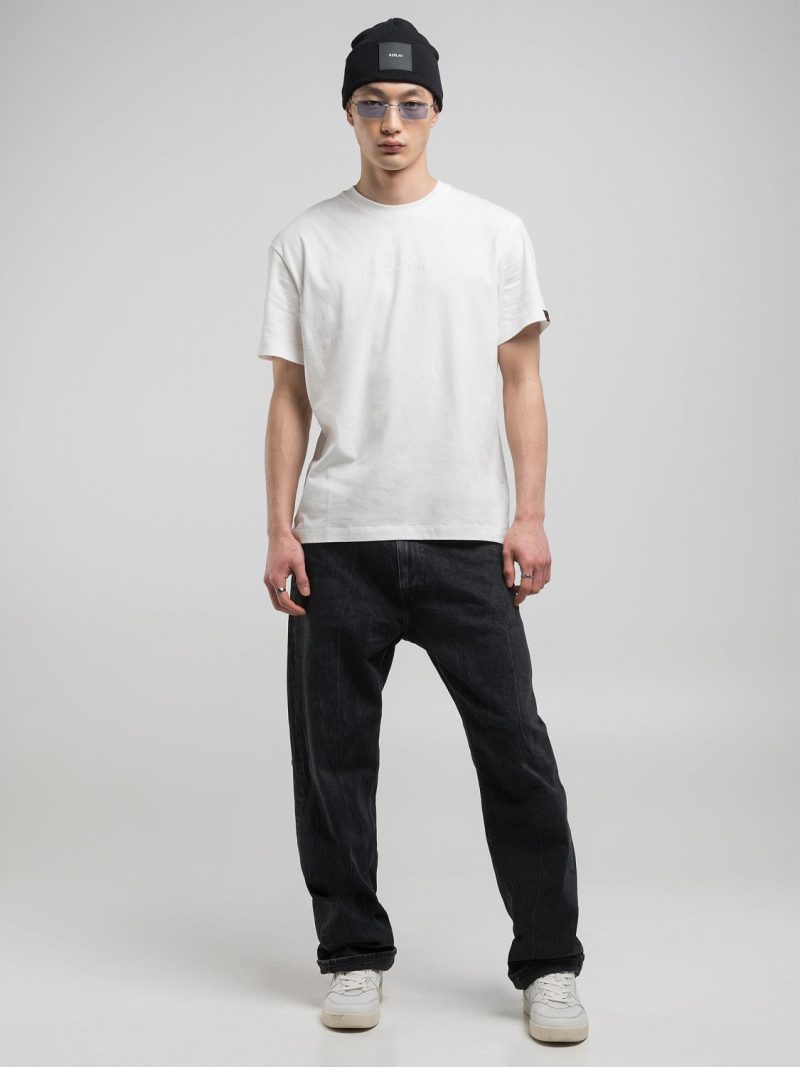 black cotton t shirt with lettering (copy)