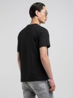 light grey melange t shirt with patch effect print (copy)