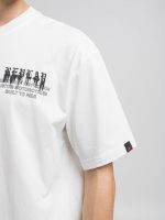 white photo print t shirt