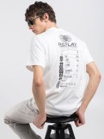 crew neck t shirt with receipt print
