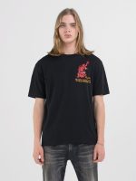 black with red dragon print jersey t shirt
