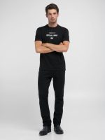 black jersey t shirt with lettering