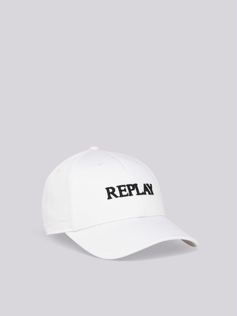 optical white cap with embroidered logo optical white cap with embroidered logo