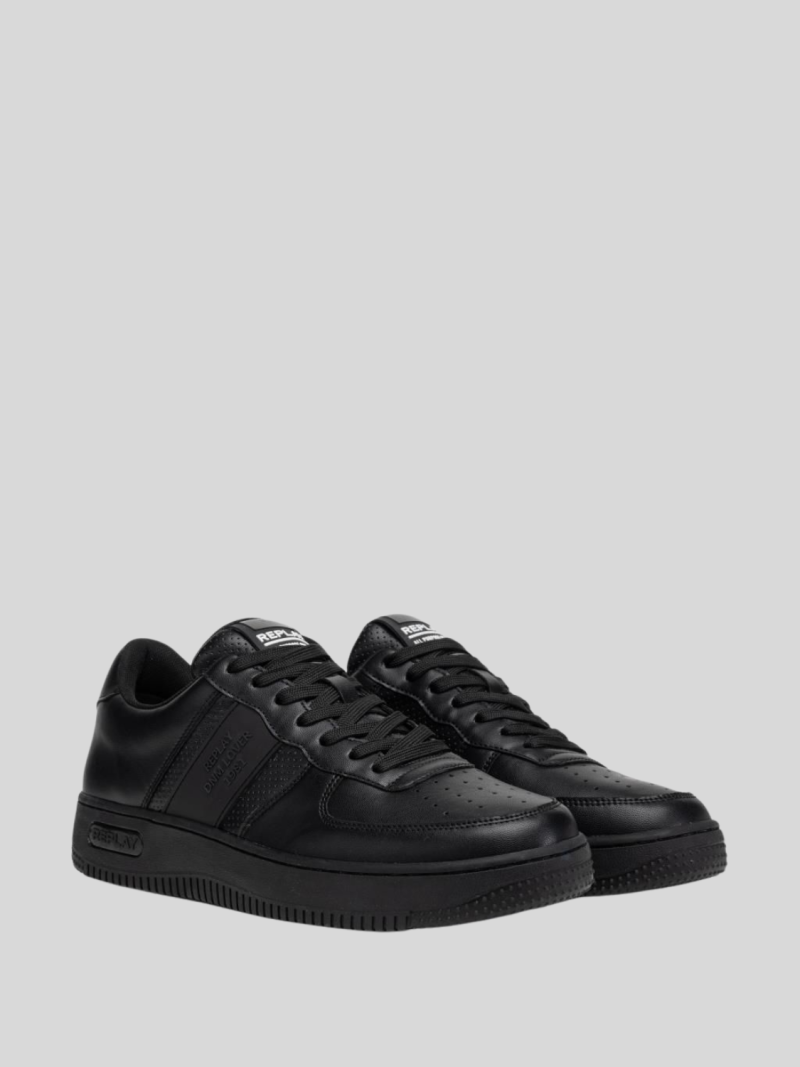 epic m tire black leather shoes