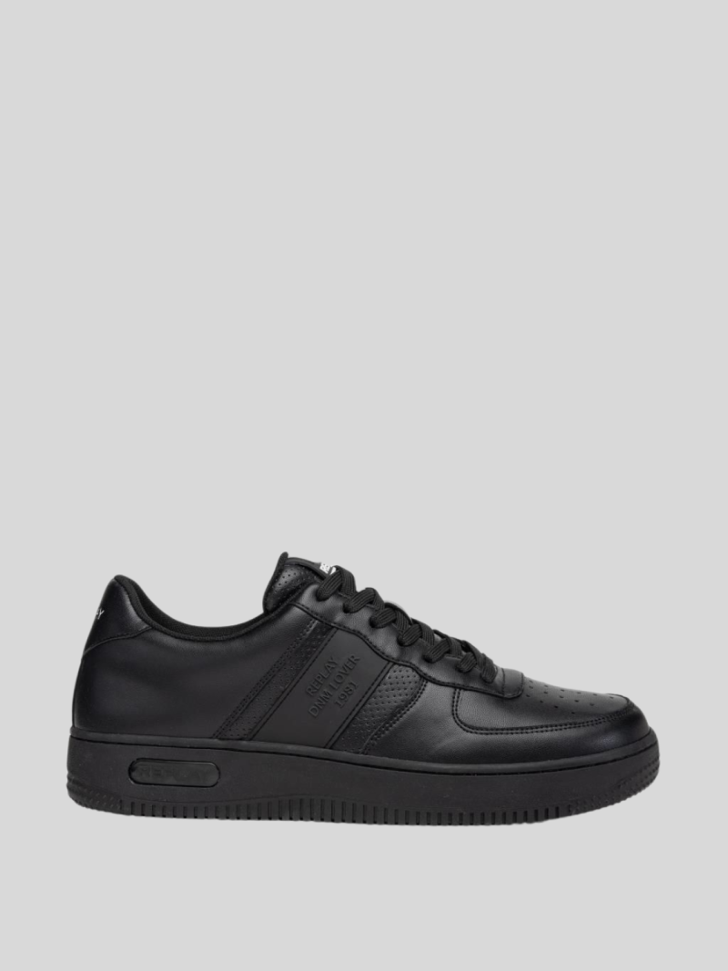 epic m tire black leather shoes