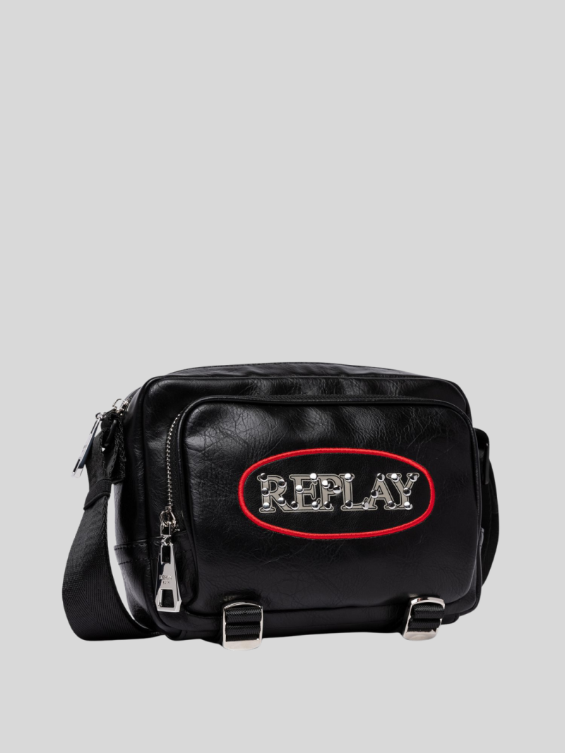 black puff handbag
