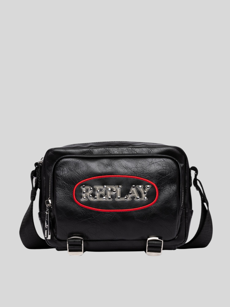 black puff handbag